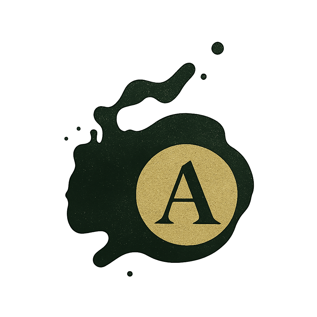 Logo von Abstractum Webdesign als digitales Wachssiegel mit schwarzem „A“ auf goldener Plakette – Zeichen für exklusive, maßgeschneiderte Weblösungen.